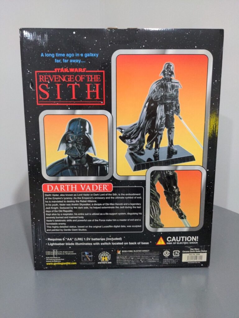 Gentle Giant Star Wars Darth Vader Chrome Edition back