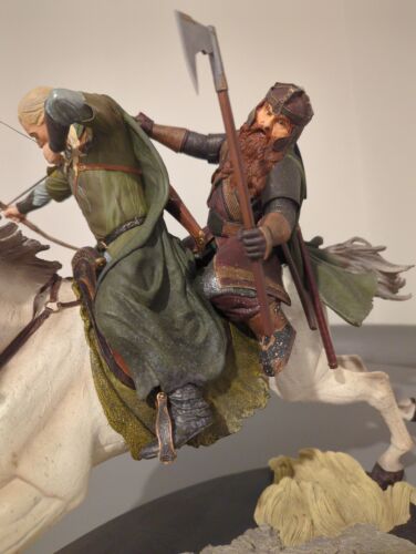 Lord of the Rings Legolas & Gimli on Arod LOTR Sideshow Weta Polystone Statue