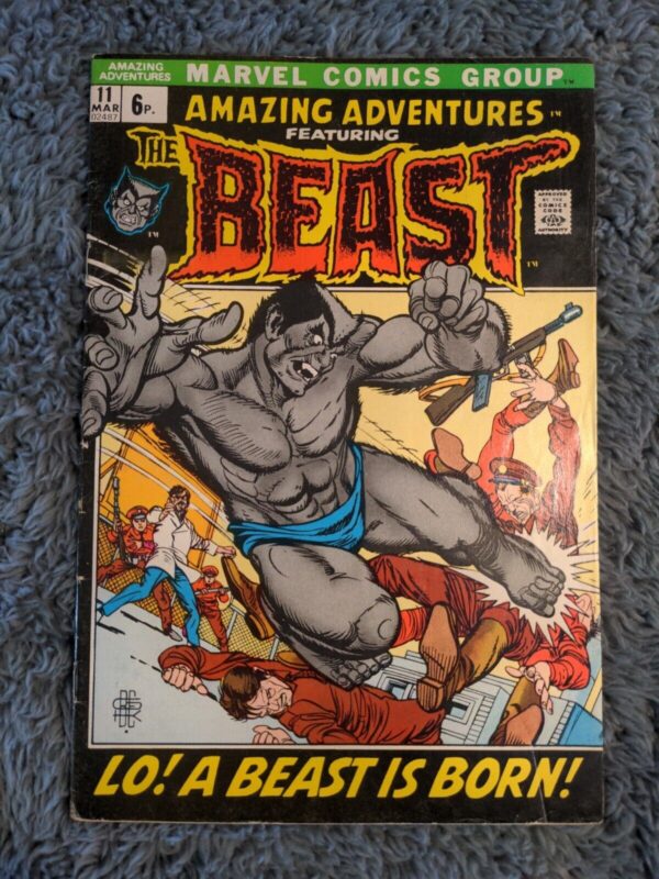 AMAZING ADVENTURES #11 - FIRST APPEARANCE OF THE FURRY BEAST! 1972 Marvel Comic