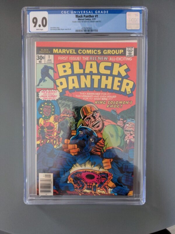 Black Panther #1 CGC 9.0 (1977) - VERY Rare Double Cover! Interior 9.2