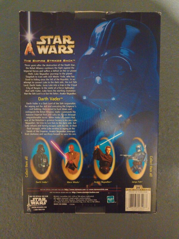 Hasbro Star Wars The Empire Strikes Back Darth Vader 12" Collectible Figure 2002_1
