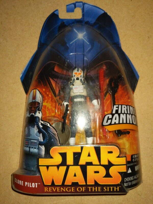Star Wars Revenge of The Sith Clone Pilot Firing Cannon Action Figure New