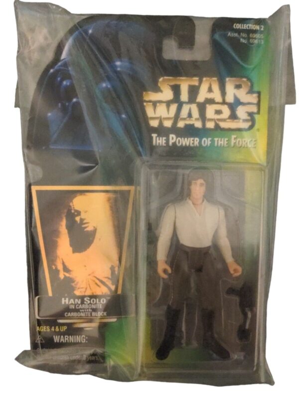 Star Wars Power of the Force Han Solo in Carbonite Figure New