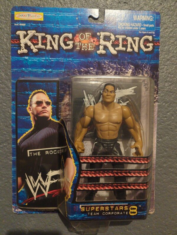 Jakks 1999 WWF King of the Ring The Rock Superstars Team Corporate 8 Figure