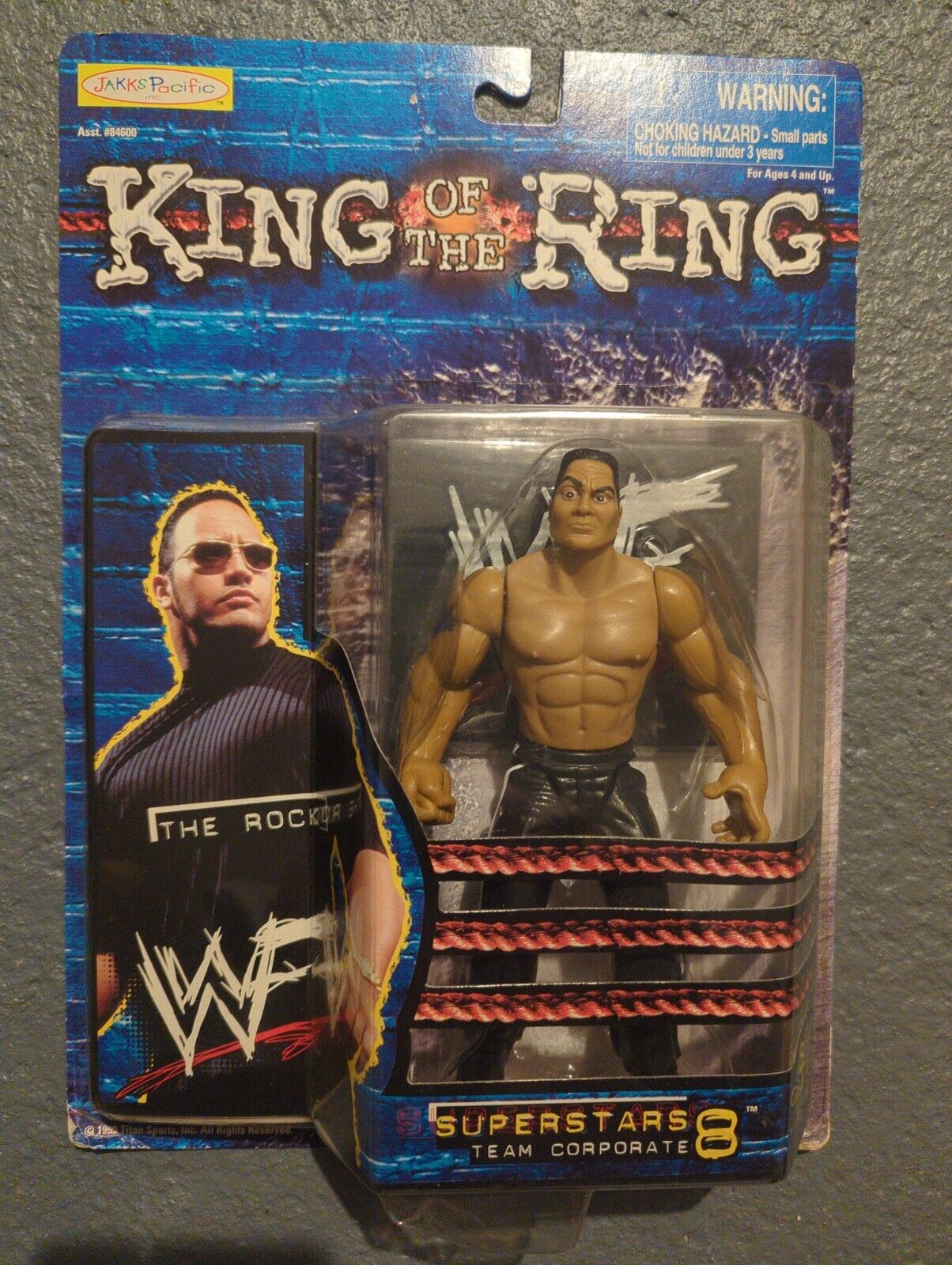Jakks 1999 WWF King of the Ring The Rock Superstars Team Corporate 8 Figure