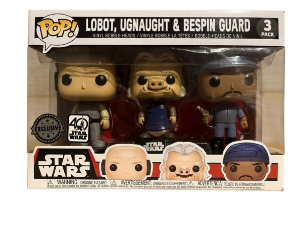 Funko Pop! Star Wars 3 Pack Lobot, Ugnaught and Bespin Guard Brand New