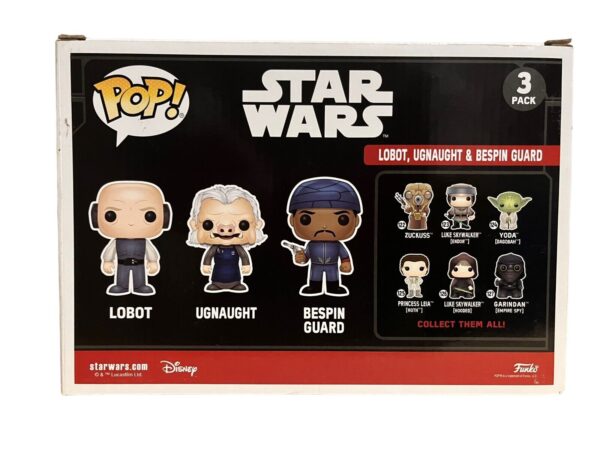 Funko Pop! Star Wars 3 Pack Lobot, Ugnaught and Bespin Guard Brand New_1