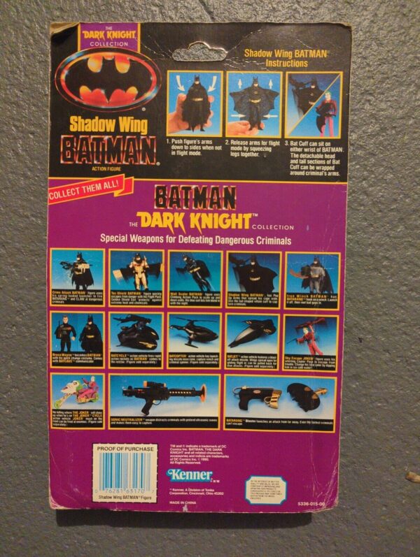 Dark Knight Collection Shadow Wing Batman Action Figure 1989 Movie 1990 Vintage_1