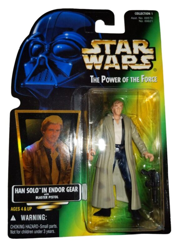 Star Wars Power of the Force Han Solo in Endor Gear Figure New