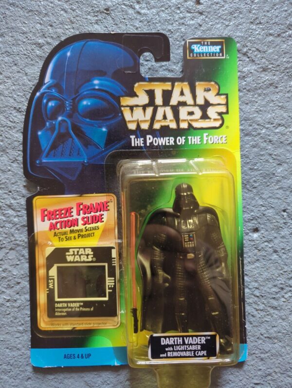 Kenner Star Wars Power Of the Force Darth Vader With LightSaber Freeze Frame