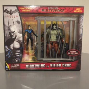 Batman Arkham City NIGHTWING vs KILLER CROC figures 2014 DC Comics New